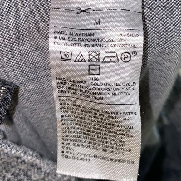 Banana Republic Textured Wide Leg High Waist Knit Gray Pants Women's Size Medium - Picture 11 of 11